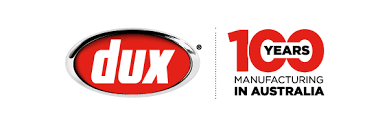 Dux emblem marking a century of Australian-made hot water systems production