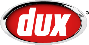 Dux logo for hot water heaters, servicing North Lakes