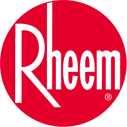 Rheem logo for hot water heaters, servicing hot water systems in North Lakes
