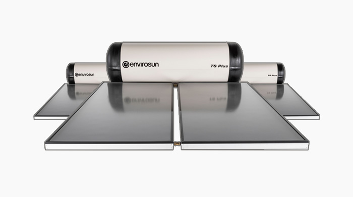 Solar hot water system with roof panels, perfectly suited for North Lakes homes