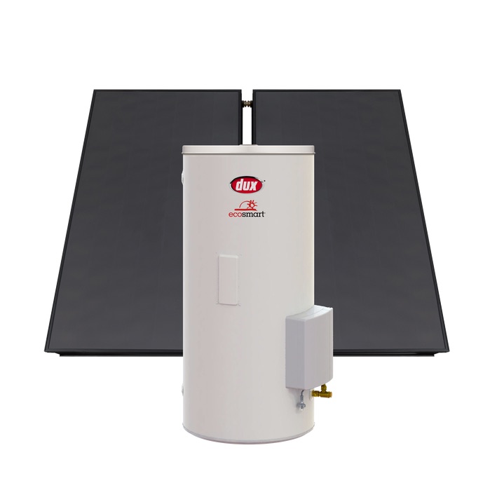Dux EcoSmart 250L Boosted Solar Hot Water System with 2 Panels