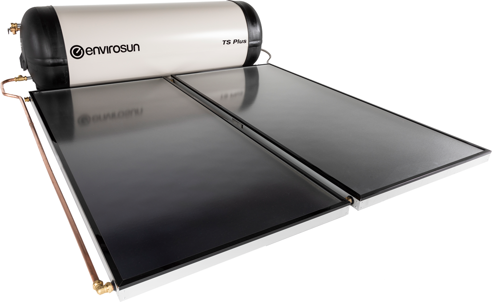 Envirosun TS Plus hot water system with rooftop collectors, ideal for North Lakes homes